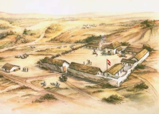 Artist rendering of the Presidio in 1790