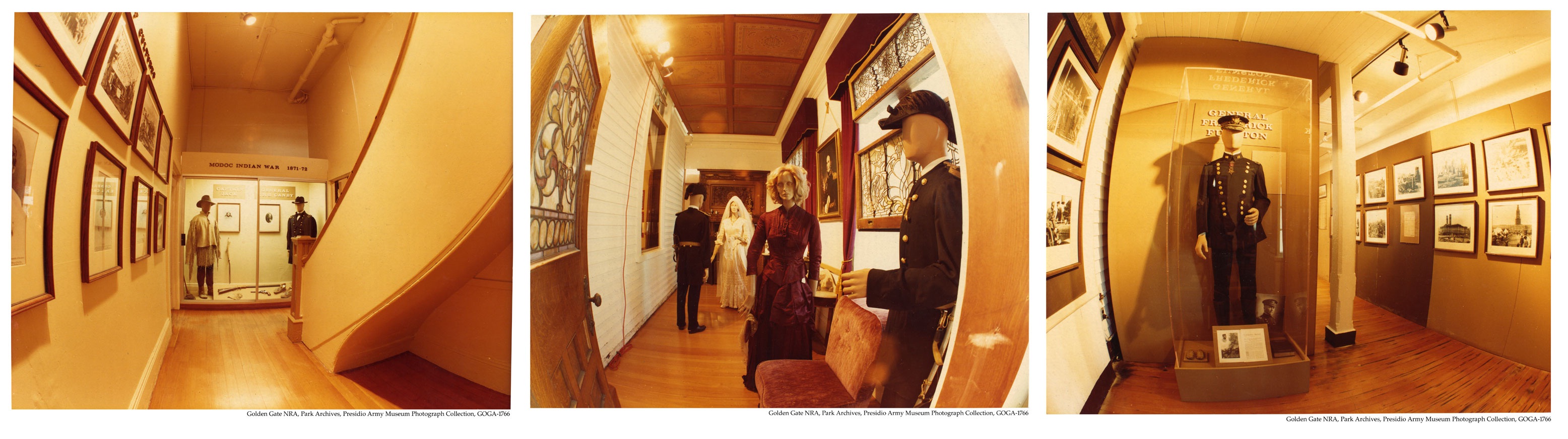 GOGA-1766 Presidio Army Museum Photograph Collection PAM Modoc War, Army Wedding & Funston display