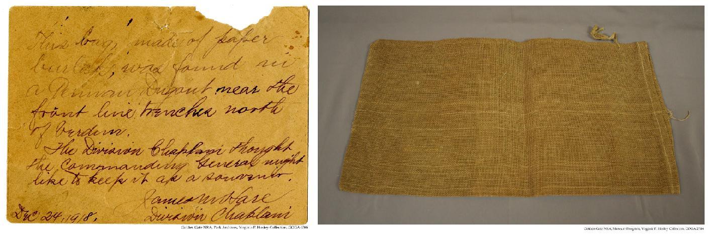 GOGA 27114 sandbag and note