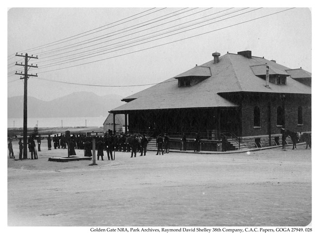 Soldiers stand in formation