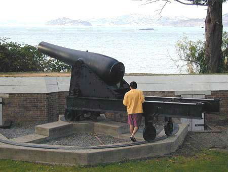 photo of West Battery, at Fort Mason, overlooking San Francisco Bay