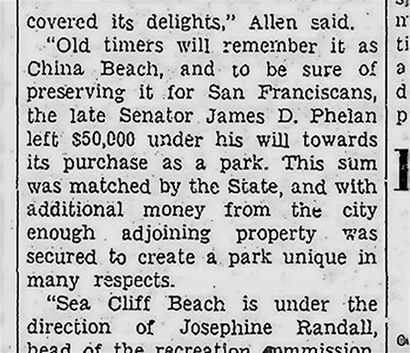 clipping of a newspaper article about the creation of the park.