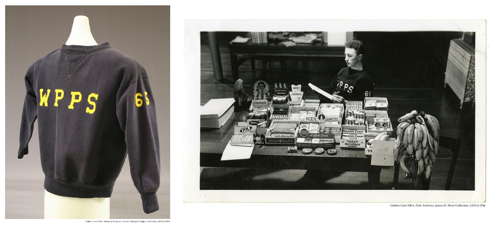 Short and Pappas sweatshirt and photograph