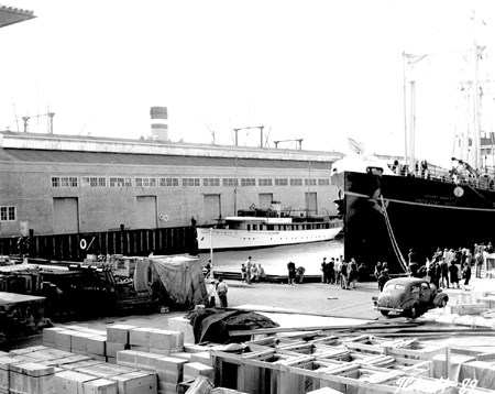 US Army transport ship at Port of Embarkation