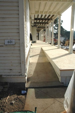 new ADA ramp on the front porch
