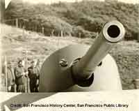 a 6-inch gun at Battery Chamberlain