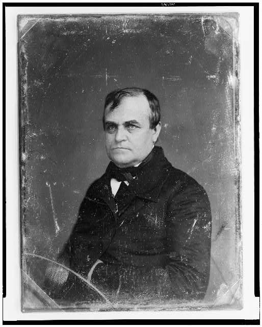 Man, probably Asa Whitney, head-and-shoulders portrait, facing front