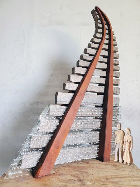 Railroad tracks lead skyward