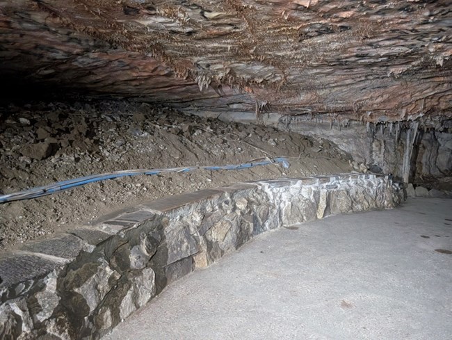 bench in cave