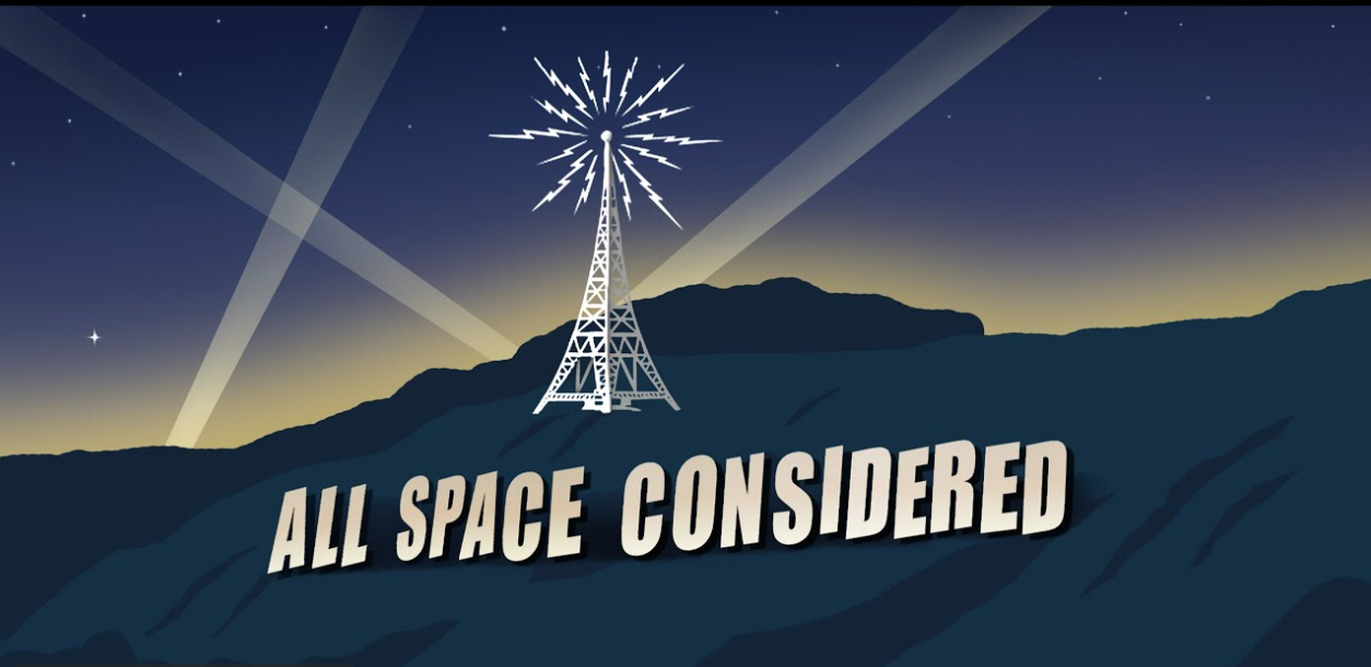A graphic of the Hollywood Sign that instead says "All Space Considered"