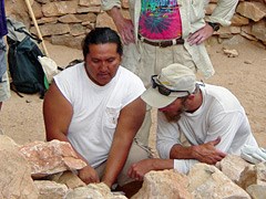 Tribal representative visiting a site.