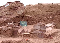 Detail of masonry wall at Ivo's site.