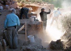 Dusty excavation along the Colorado River.