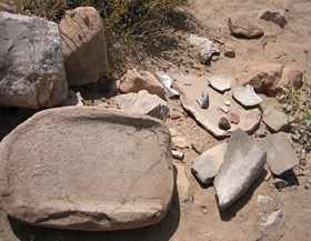Some of the artifacts collected during the excavation.