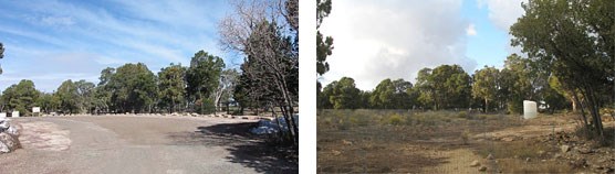Before and after photos of Maricopa Point parking lot