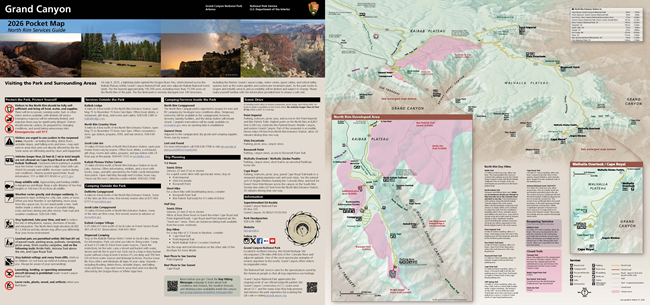 Overview of North Rim pocket map. Link opens to an accessible PDF.