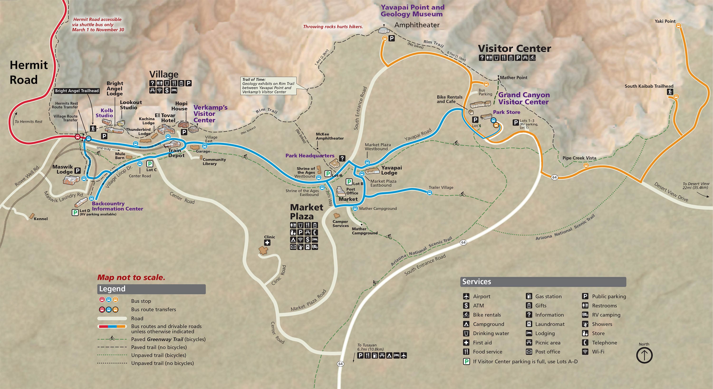 South Rim Shuttle Bus Routes: Fall 2022 - Grand Canyon National Park (U.S. National Park Service)