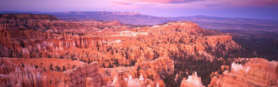 View of the sunset toward the Aquarius Plateau.