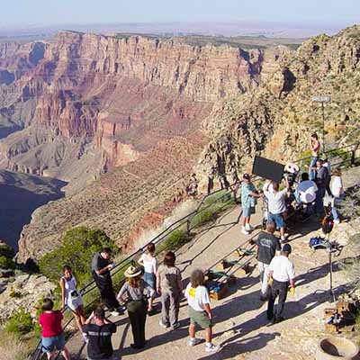 Filming happening at Grand Canyon National Park.