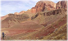 Grand Canyon backcountry hiker
