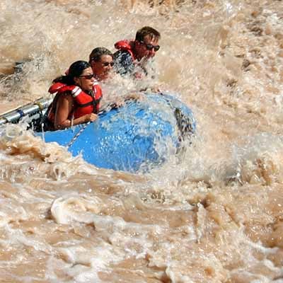 People rafting on the Colorado River.