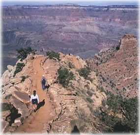 hikers on the South Kaibab Trail, Grand Canyon