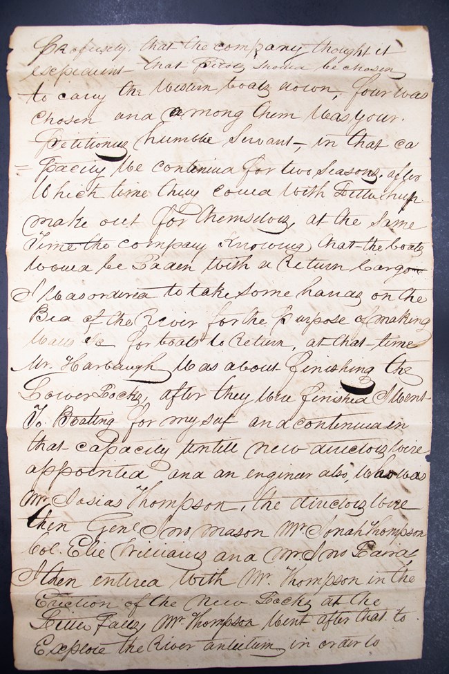 Photograph of a handwritten letter