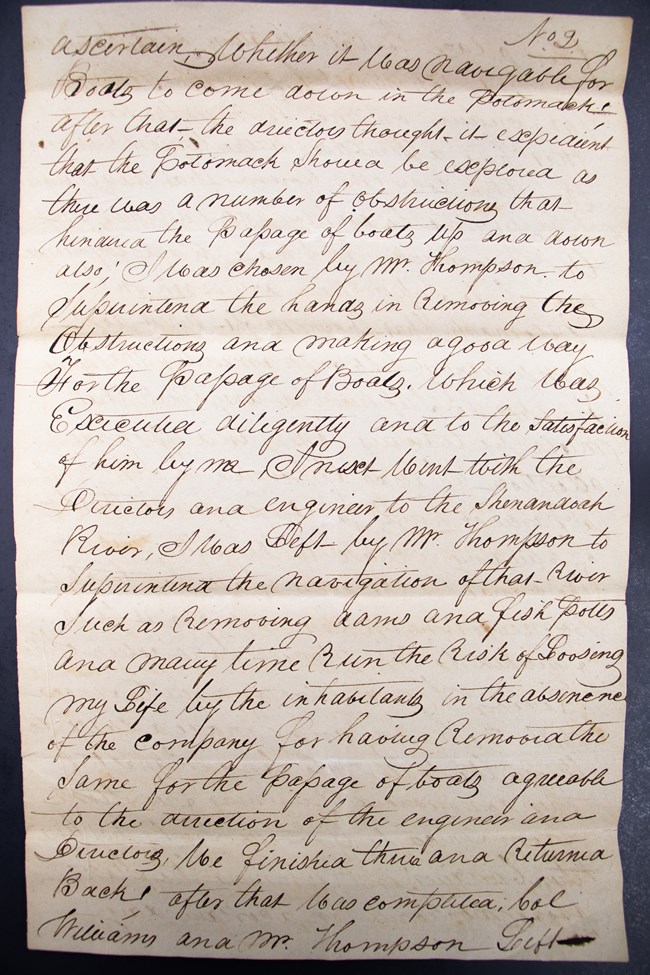 Photograph of a handwritten letter