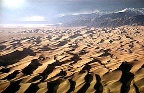 Aerial of dunefield