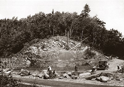 CCC constructing the Rockefeller Memorial at Newfound Gap