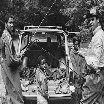 Ron Davis Senior (left) and family getting ready for a fishing trip in the Smokies.