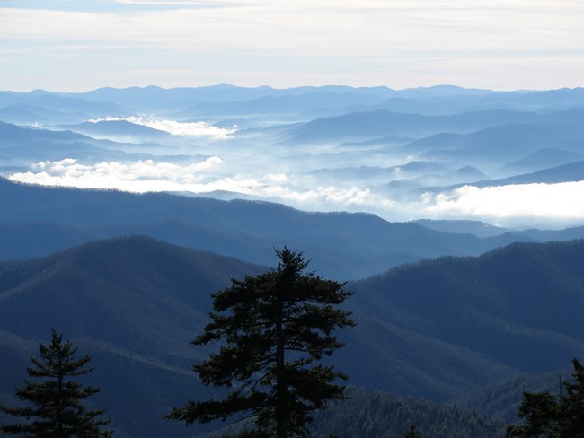 View of Western North Carolina from Clingmans Dome