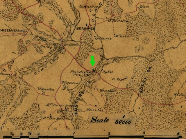 Poindexter (First Location - Including Foster's Creek Baptist Church, Post Office, and Store)