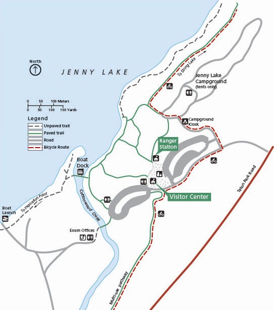 Map of Jenny Lake Area described in text