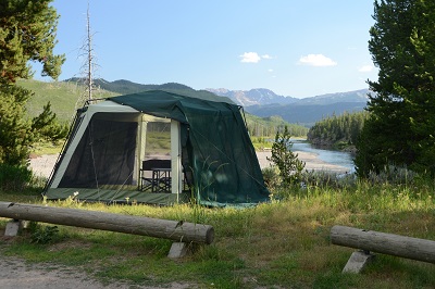 Primitive campsite along Grassy Lake Road