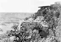 West facing exposure of Yavapai Museum. 17 June 1929. (NPS Photo/George Grant)