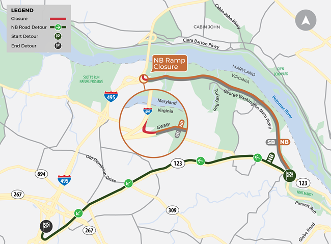 Map of detour.