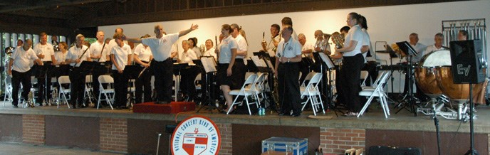 National Concert Band on stage at Fort Hunt