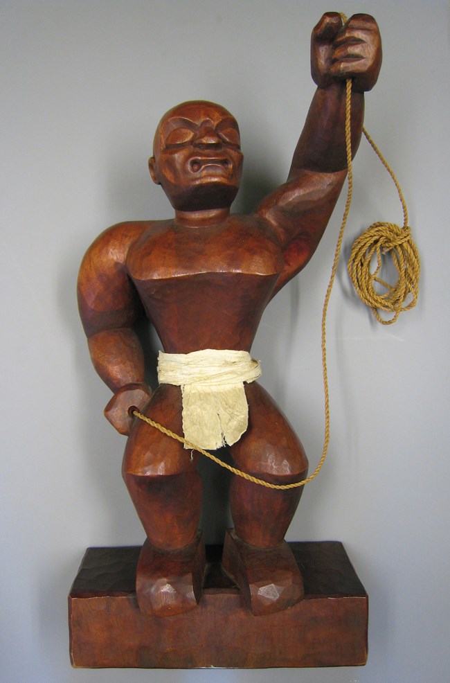 wood carving of Maui