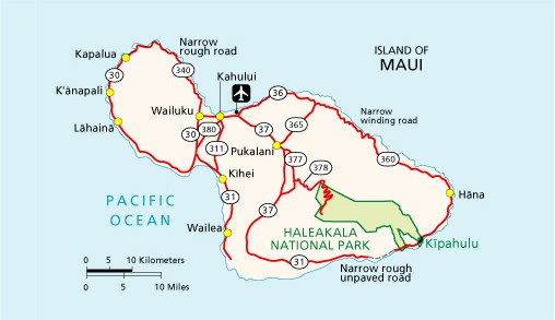 map of maui