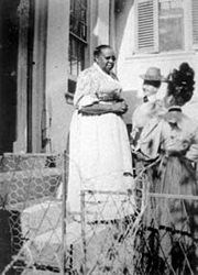 Nancy Davis was born a slave in 1838. She chose to stay on as a servant after she received her freedom.