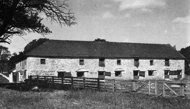 Stone structure that was a barn for dairy cattle