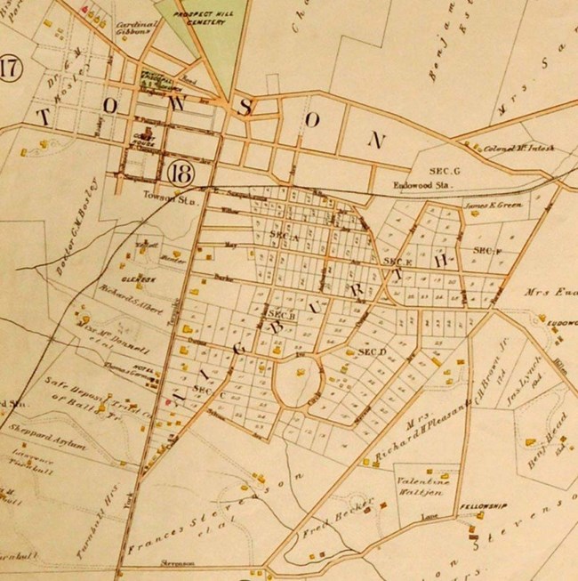 Bromley Atlas, 1898; Image courtesy Baltimore County Public Library