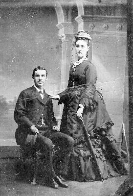 black and white photo of man and  woman