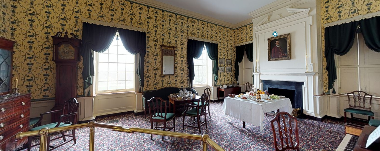 An image of Hampton's virtual tour featuring the Parlour.