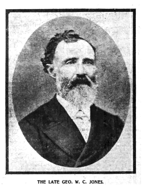 Black and white portrait of George WC Jones