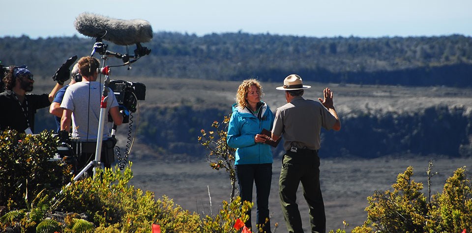 Filming BBC's Volcano Live
