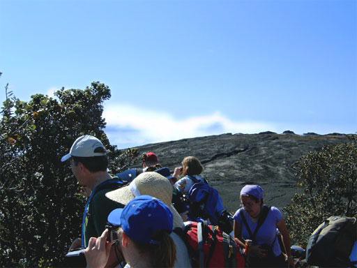 To the south lies the vent of the Mauna Ulu shield, which erupted from 1969-1974