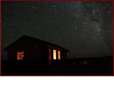 Southern Cross rising over Mauna Loa Cabin