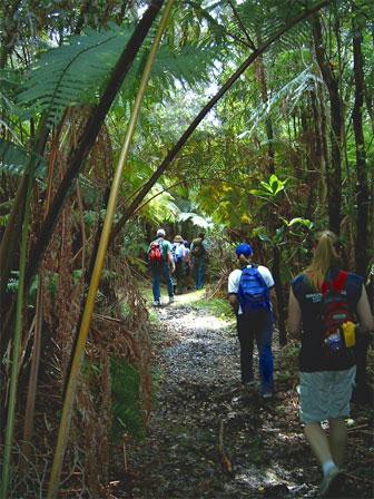 Ashley and Laura trudging through the mud